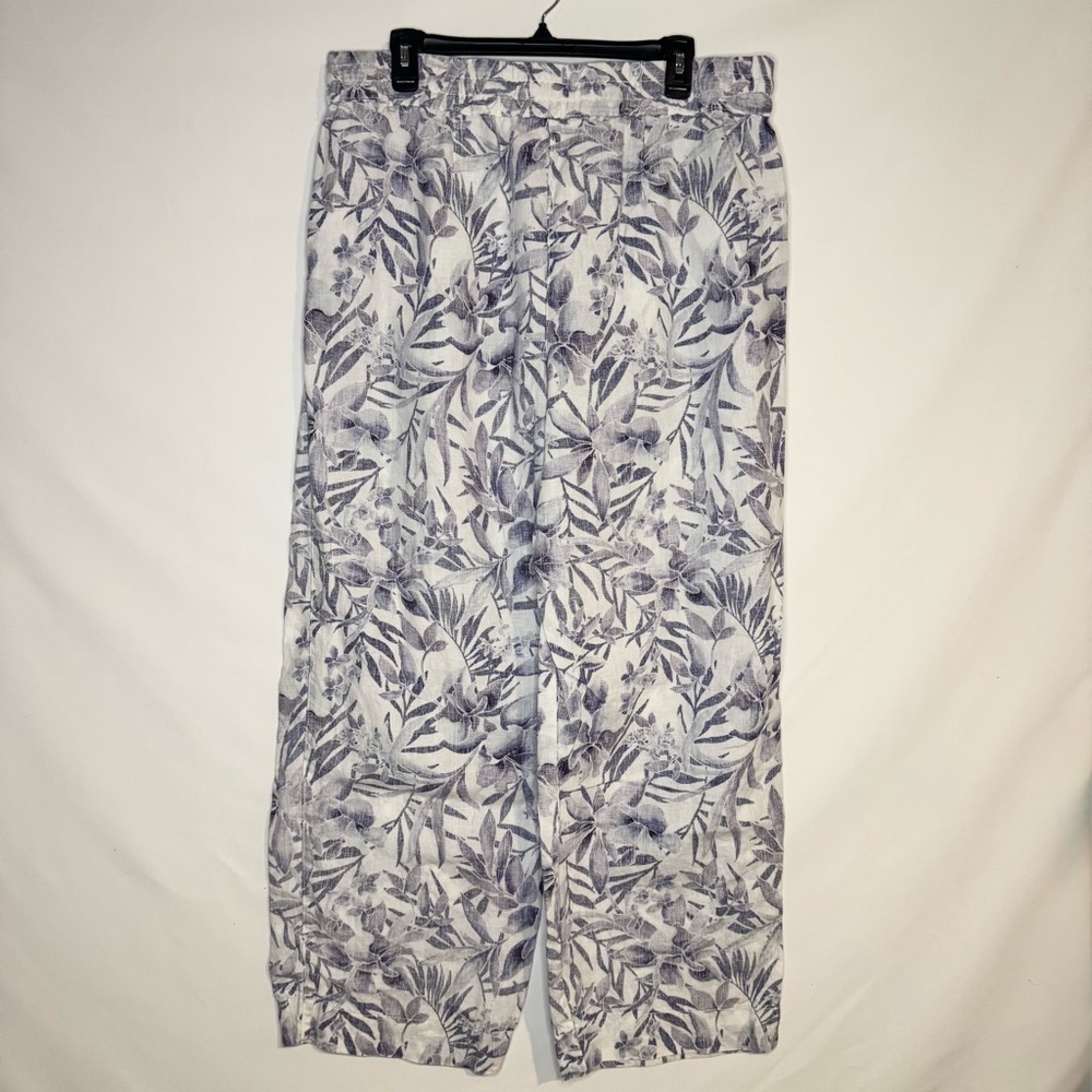 Tommy Bahama Women’s 100% Linen Wide Leg High Waisted Floral Print Pants Size L - Picture 6 of 8